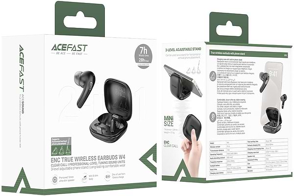 Фото - Навушники вкладиші бездротові TWS AceFast W4 Black (6974316285014)
