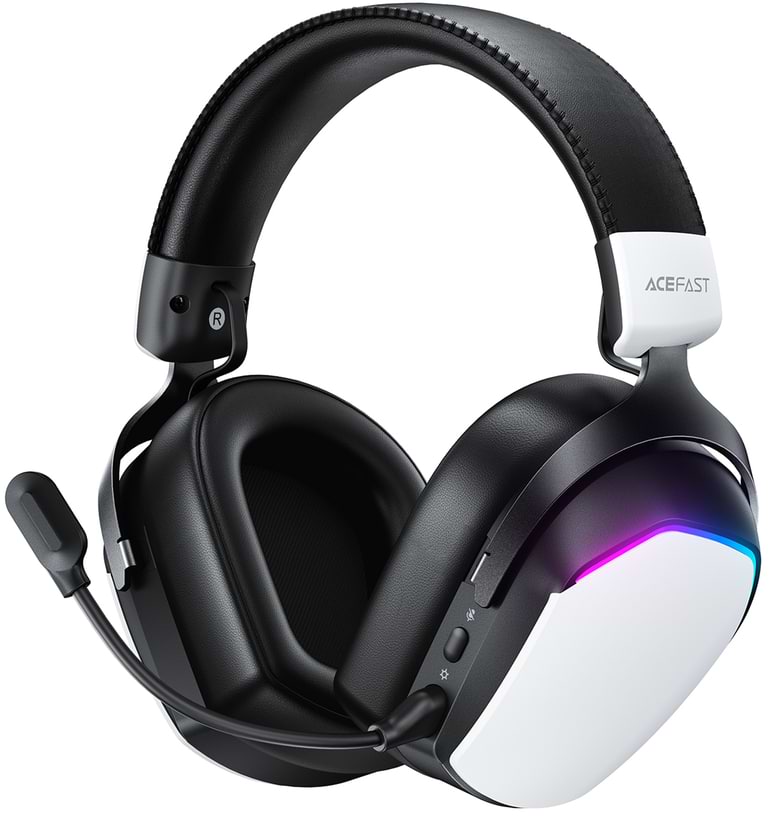 Гарнитура беспроводная игровая AceFast H11 gaming wireless headset White (6974316285601)