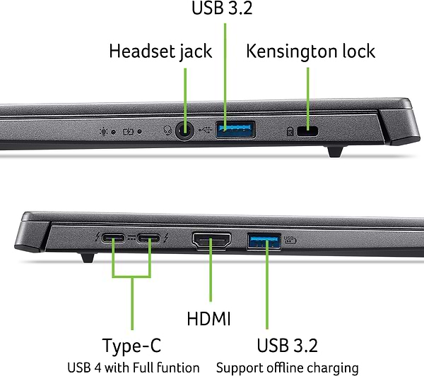 Фото - Ноутбук Acer Aspire 14 A14-52M (NX.JFVEU.005) Steel Gray