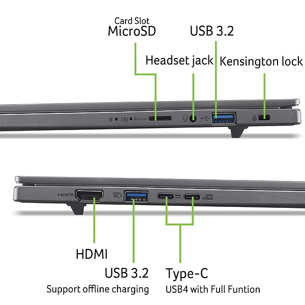 Фото - Ноутбук Acer Aspire 16 A16-61M (NX.JS3EU.002) Gray