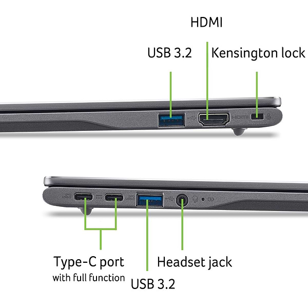 Фото - Ноутбук Acer Chromebook Plus CB514-5HT (NX.J5ZEU.003) Steel Gray