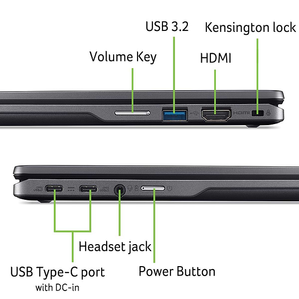 Фото - Ноутбук Acer Chromebook Plus Spin 514 CP514-4HN (NX.KYQEU.001) Steel Gray