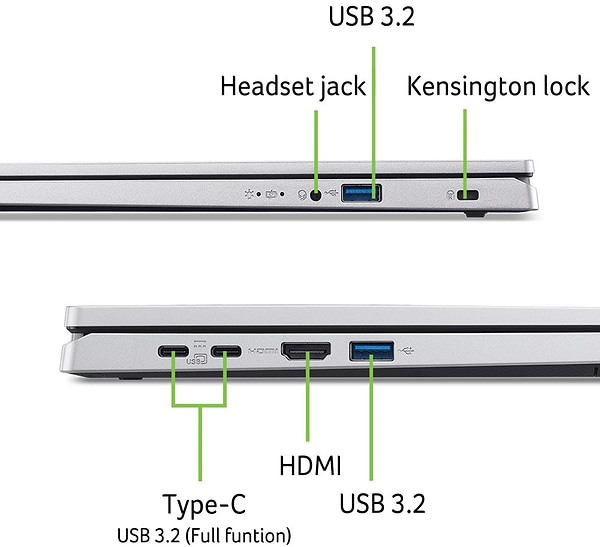 Фото - Ноутбук Acer Extensa 15 EX215-57-50E0 (NX.EJAEU.009) Pure Silver