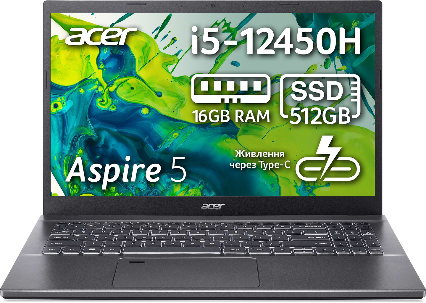 Ноутбук Acer Aspire 5 A515-57 (NX.KN4EU.00C) Steel Gray - Фото 1