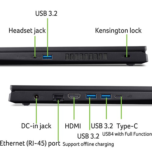 Фото - Ноутбук ігровий Acer Nitro V ANV15-41 (NH.QSGEU.00E) Black