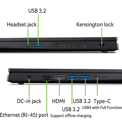 Фото - Ноутбук ігровий Acer Nitro V 15 ANV15-41-R69W (NH.QSHEU.00R) Obsidian Black