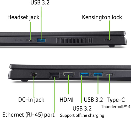 Фото - Ноутбук игровой Acer Nitro V 15 ANV15-51-50HU (NH.QNBEU.00N) Obsidian Black