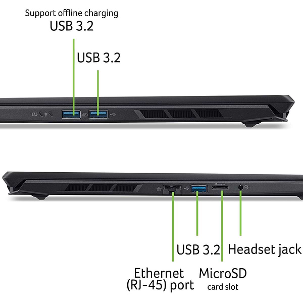 Фото - Ноутбук ігровий Acer Nitro V 16S ANV16S-61 (NH.QXTEU.001) Obsidian Black