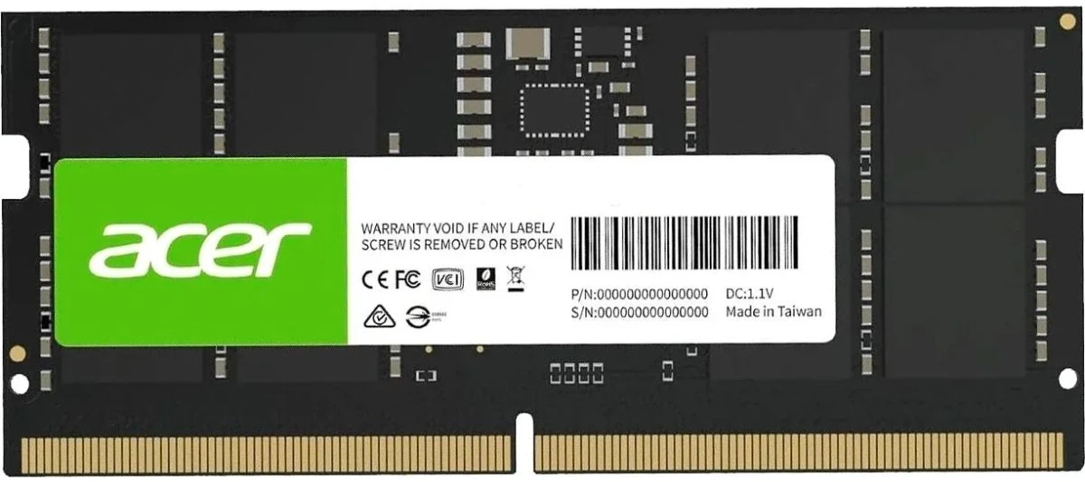 Пам'ять DDR Acer SoDIMM 8Gb DDR4 5600 MHz (BL.9BWWA.487)