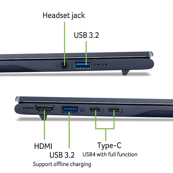Фото - Ноутбук Acer Swift 14 AI SF14-51-5048 (NX.J2KEU.001) Steam Blue