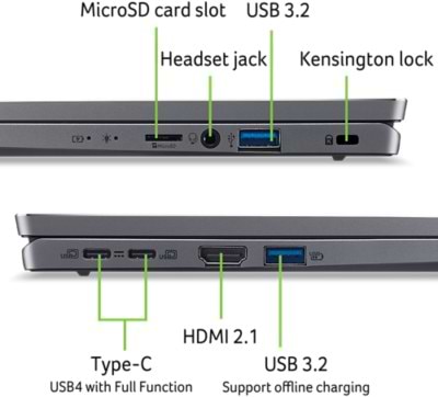 Фото - Ноутбук Acer Swift Go 14 SFG14-63 (NX.KYLEU.005) Steel Gray