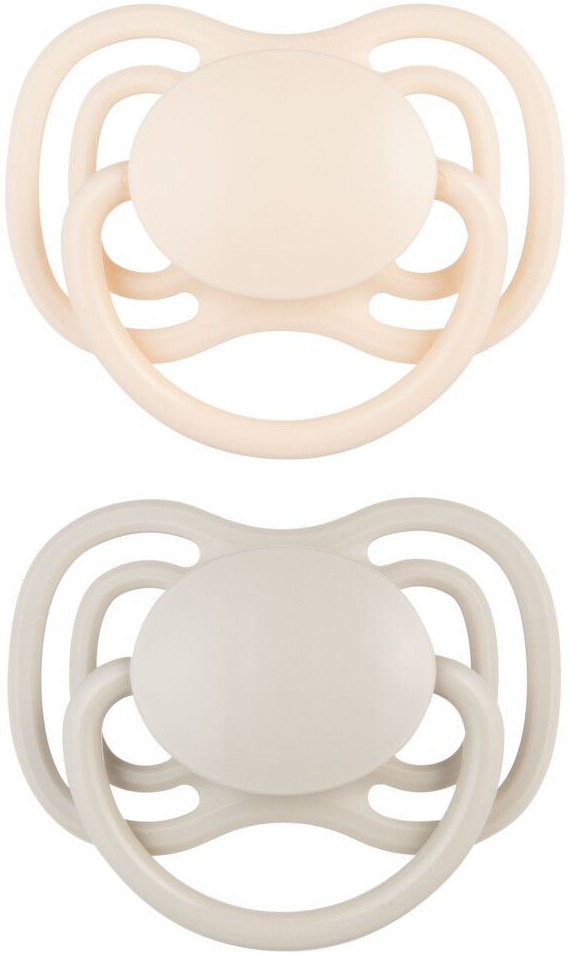 Симметричная пустышка Canpol babies 6-18 мес DENTAL AIR 2 шт. - бежевая (23/229_cre)