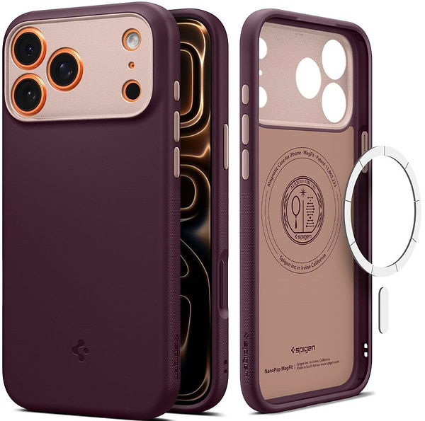 Фото - Чехол для смартфона Spigen for iPhone 17 Pro Max, Nano Pop MagFit, Burgundy Bean (ACS10261)