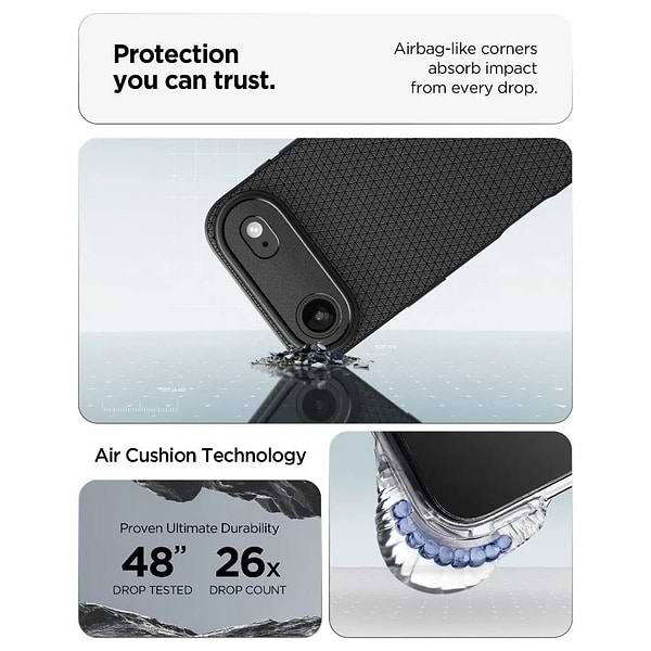 Фото - Чехол для смартфона Spigen for iPhone 17 Air, Liquid Air, Matte Black (ACS10302)