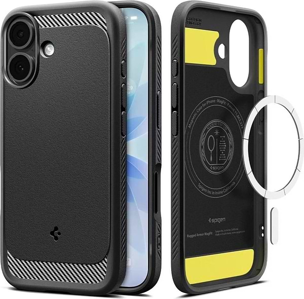 Фото - Чехол для смартфона Spigen for iPhone 17, Rugged Armor MagFit, Matte Black (ACS10367)