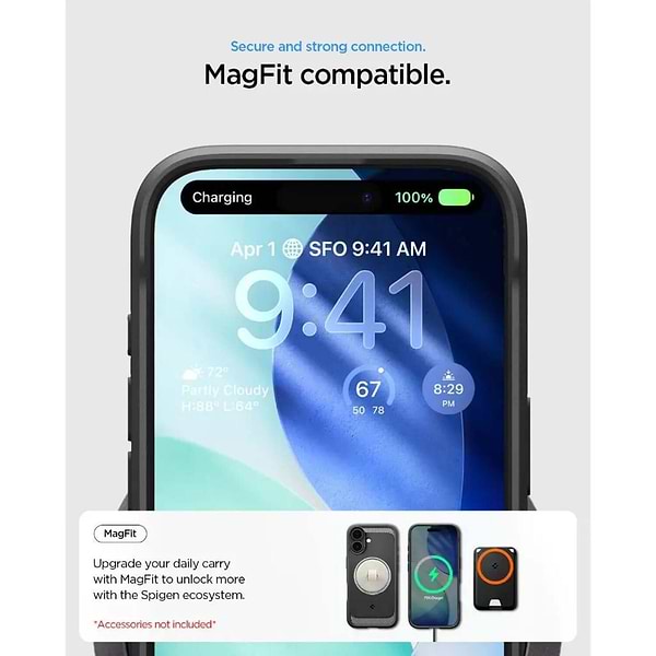 Фото - Чехол для смартфона Spigen for iPhone 17, Rugged Armor MagFit, Matte Black (ACS10367)