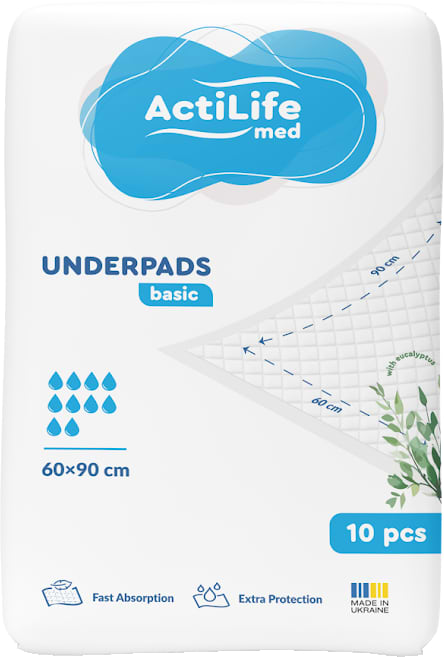 Пелюшка для дорослих Actilife med Basic 60 х 90, 10 шт (981426)