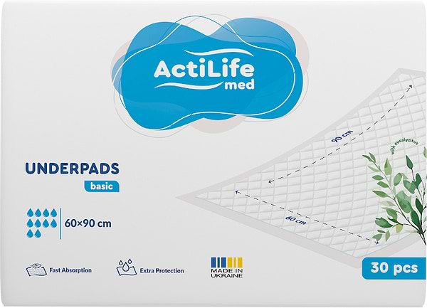 Фото - Пелюшка для дорослих Actilife med Basic 60 х 90, 30 шт (981488)