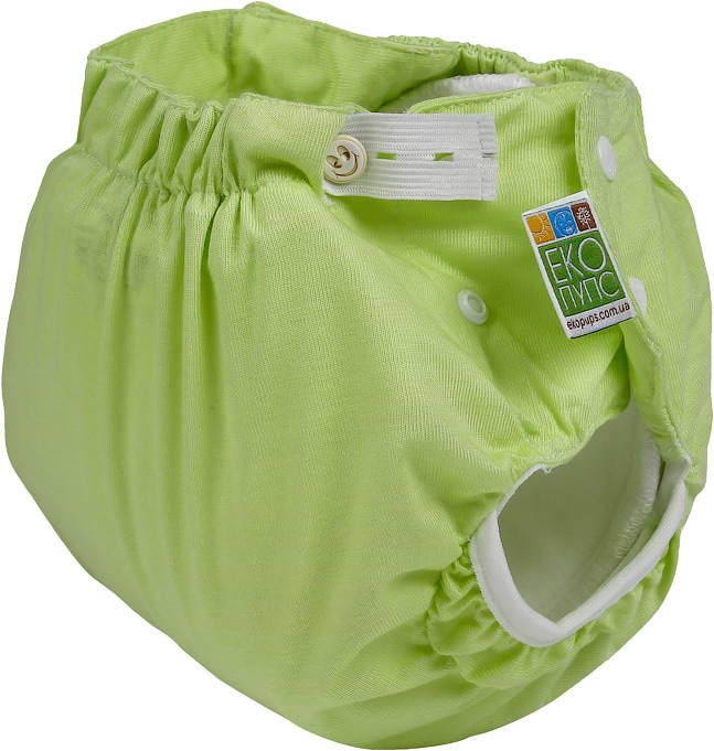 Підгузок багаторазовий ЕКО ПУПС Active Premium 7-13 (72-80), з вкладишем Abso Maxi (Зелений) (ТП3ВК4-3з)
