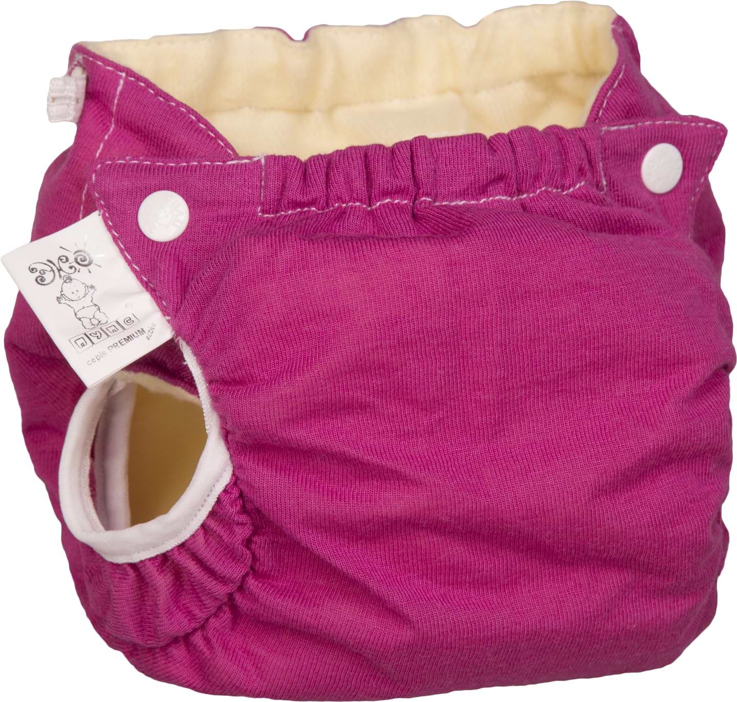 Підгузок багаторазовий ЕКО ПУПС Active Premium 3-6 (3-7), з вкладишем Abso Maxi (Фуксія) (ТП3ВК4-1ф)