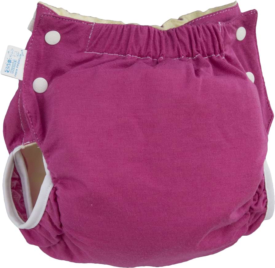 Підгузок багаторазовий ЕКО ПУПС Active Premium 5-9 (50-74), з вкладишем Abso Maxi (Фуксія) (ТП3ВК4-2ф)