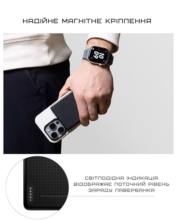 Фото - Батарея мобильная Native Union Active Magnetic 5 000mAh Black (ACTPB-5KMS-BLK)