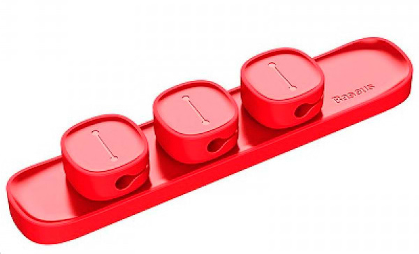 Фото - Держатель для кабеля Baseus Peas Cable Clip Red (ACWDJ-09) Фото - Держатель для кабеля Baseus Peas Cable Clip Red (ACWDJ-09)