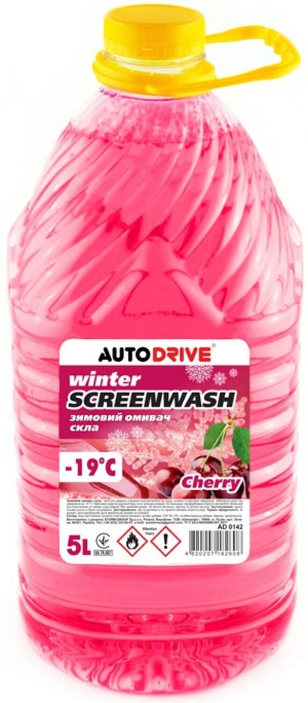 Фото - Омивач скла Auto Drive WINTER SCREEN WASH CHERRY -19 °С ПЕТ 5 л (AD0142)
