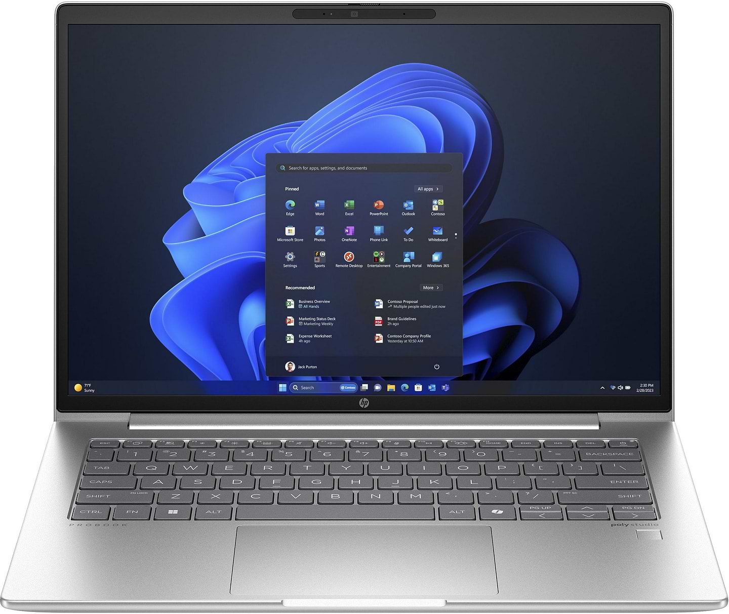 Ноутбук HP Probook 440-G11 (AD0X5ET) Pike Silver Aluminum - Фото 1
