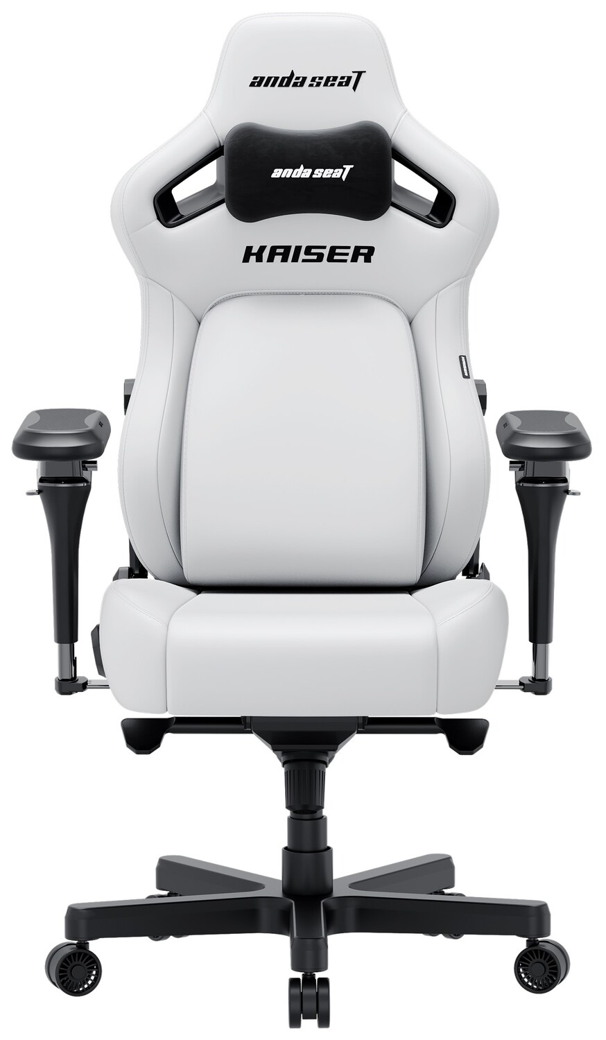 Кресло для геймеров Anda Seat Kaiser 4 V2 Size XL White PVC (AD12YDDC-XLL-20-W-PV/C-03) - Фото 1