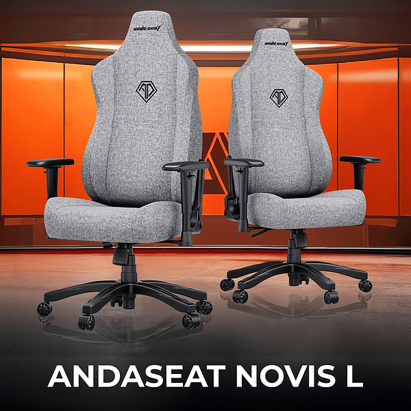 Фото - Кресло для геймеров Anda Seat Novis Size L Dark Gray Fabric (AD23-L-01-GB-F)