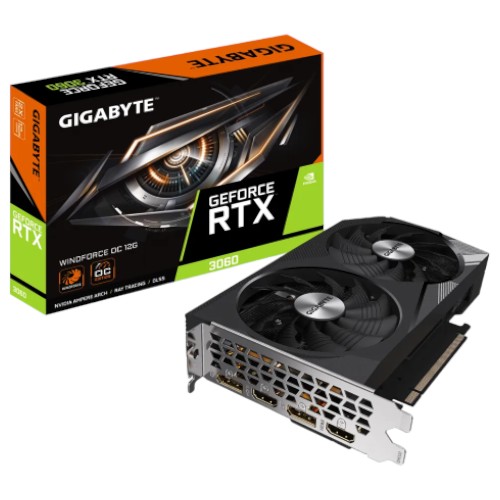 Фото - Видеокарта Gigabyte nVIDIA RTX 3060 12GB DDR6 (GV-N3060WF2OC-12GD)