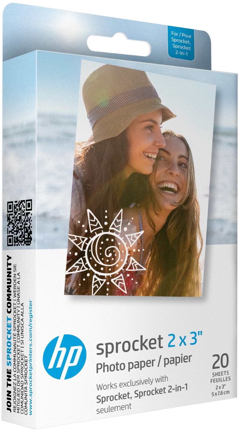 Фотоплёнка HP Sprocket Zink 2x3" глянцевая самоклеющаяся 20 шт. (HPIZ2X320)