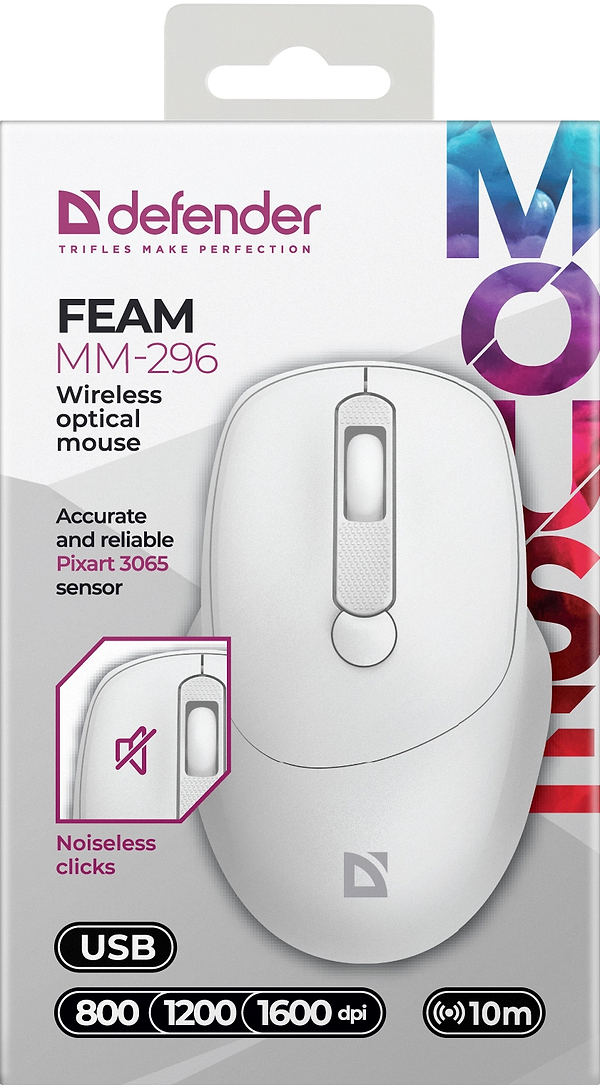 Фото - Миша бездротова Defender Feam MM-296 (52297)