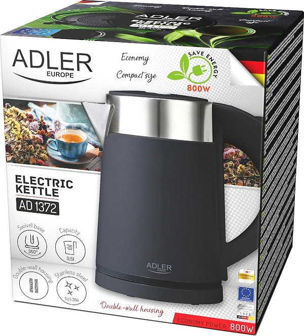 Фото - Електричний чайник Adler AD 1372 Black