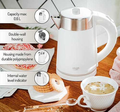 Фото - Электрический чайник Adler AD 1372 White