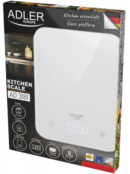 Фото - Ваги кухонні Adler AD3181W