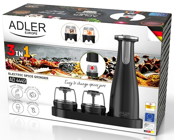 Фото - Млинок для спецій Adler AD 4449 Black