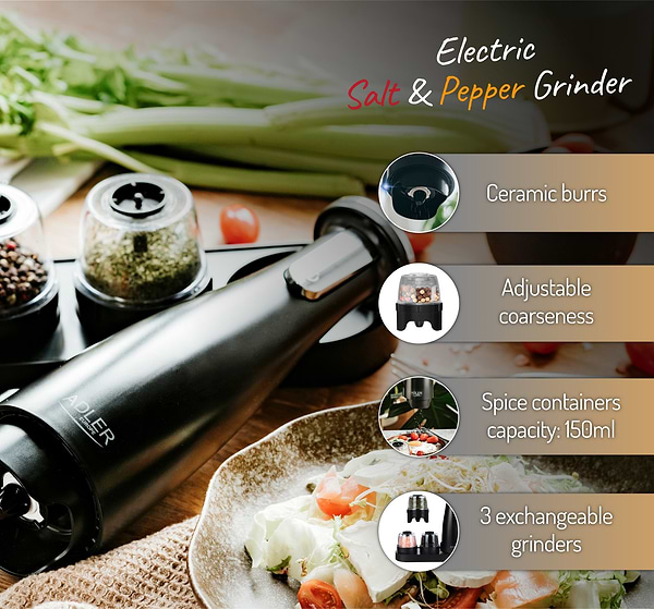 Фото - Млинок для спецій Adler AD 4449 Black