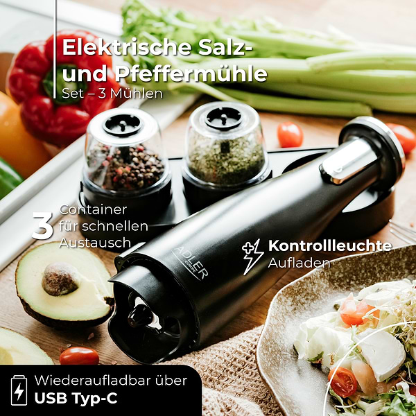 Фото - Млинок для спецій Adler AD 4449 Black