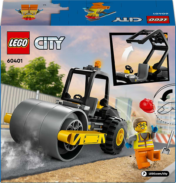 Фото - Конструктор LEGO City Будівельний паровий каток (60401)