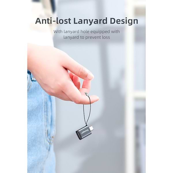 Фото - Переходник Essager Soray OT (USB Female to Type-C Male) USB3.0 Adaptor Grey (EZJAC-SRA0G)