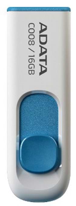 Флеш USB ADATA C008 16GB USB 2.0 White (AC008-16G-RWE)
