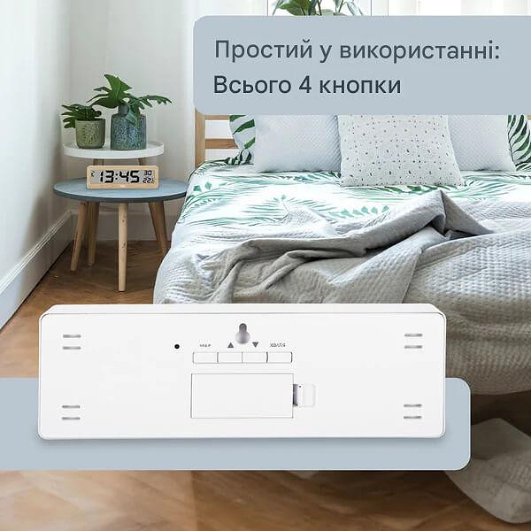 Фото - Настольные часы ADE радиоуправляемый с датчиком температуры (CK1704)