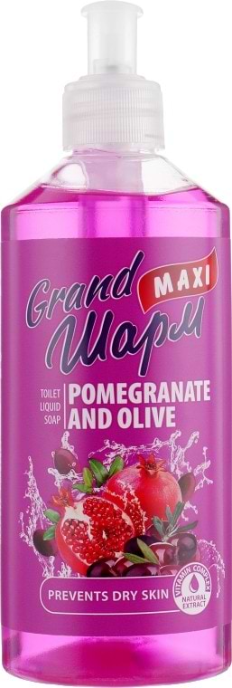 Тверде мило Grand Шарм Maxi Гранат и оливки 500 мл (4820195504277) - Фото 1
