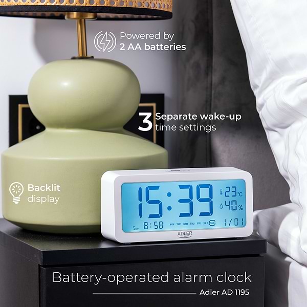 Фото - Термогигрометр Adler AD 1195 White