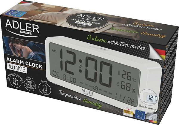 Фото - Термогигрометр Adler AD 1195 White