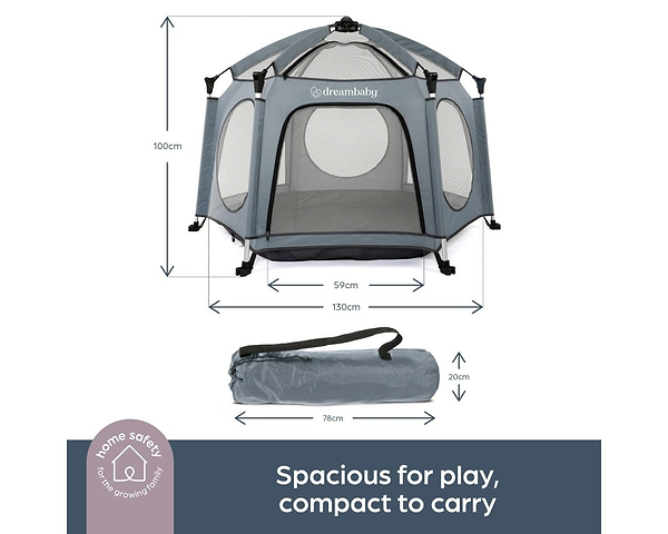 Фото - Манеж классический DreamBaby Adventure Blue/Grey (G9510)