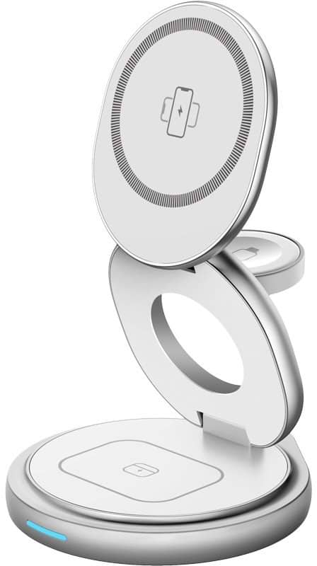 Беспроводное зарядное устройство Gelius Foldy 3in1 15W GP-WC011 White - Фото 1
