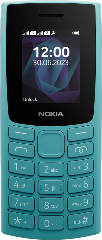 Фото - Уценка - Мобильный телефон Nokia 105 SS 2023 Cyan